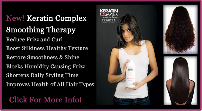 Keratin Complex Smoothing Therapy — reduce frizz, restore shine, before and after